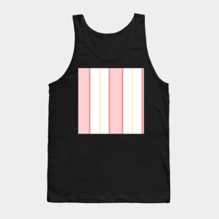 Pattern of white and pastel pink vertical regency stripes Tank Top